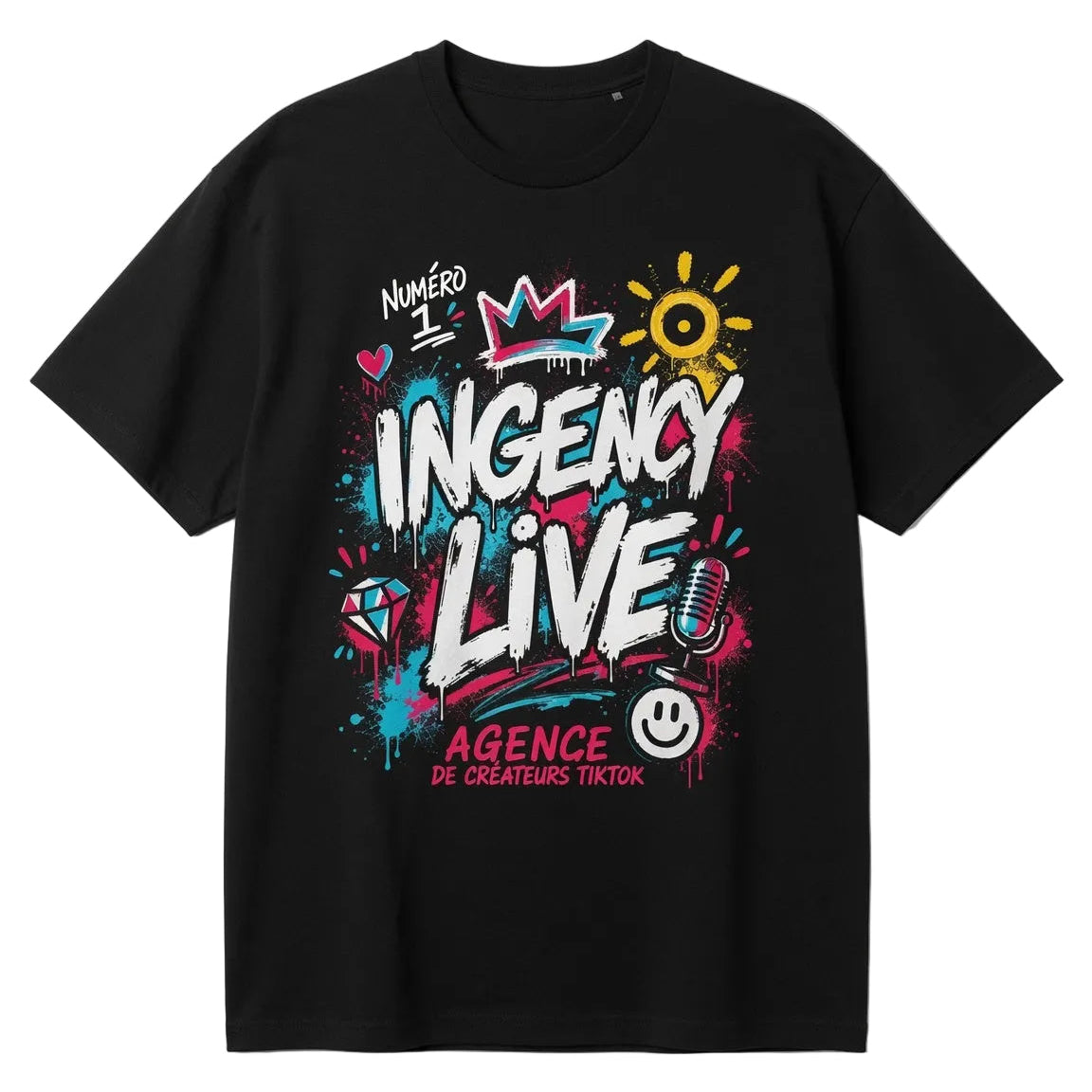 Tee shirt summer Ingency Live - black edition